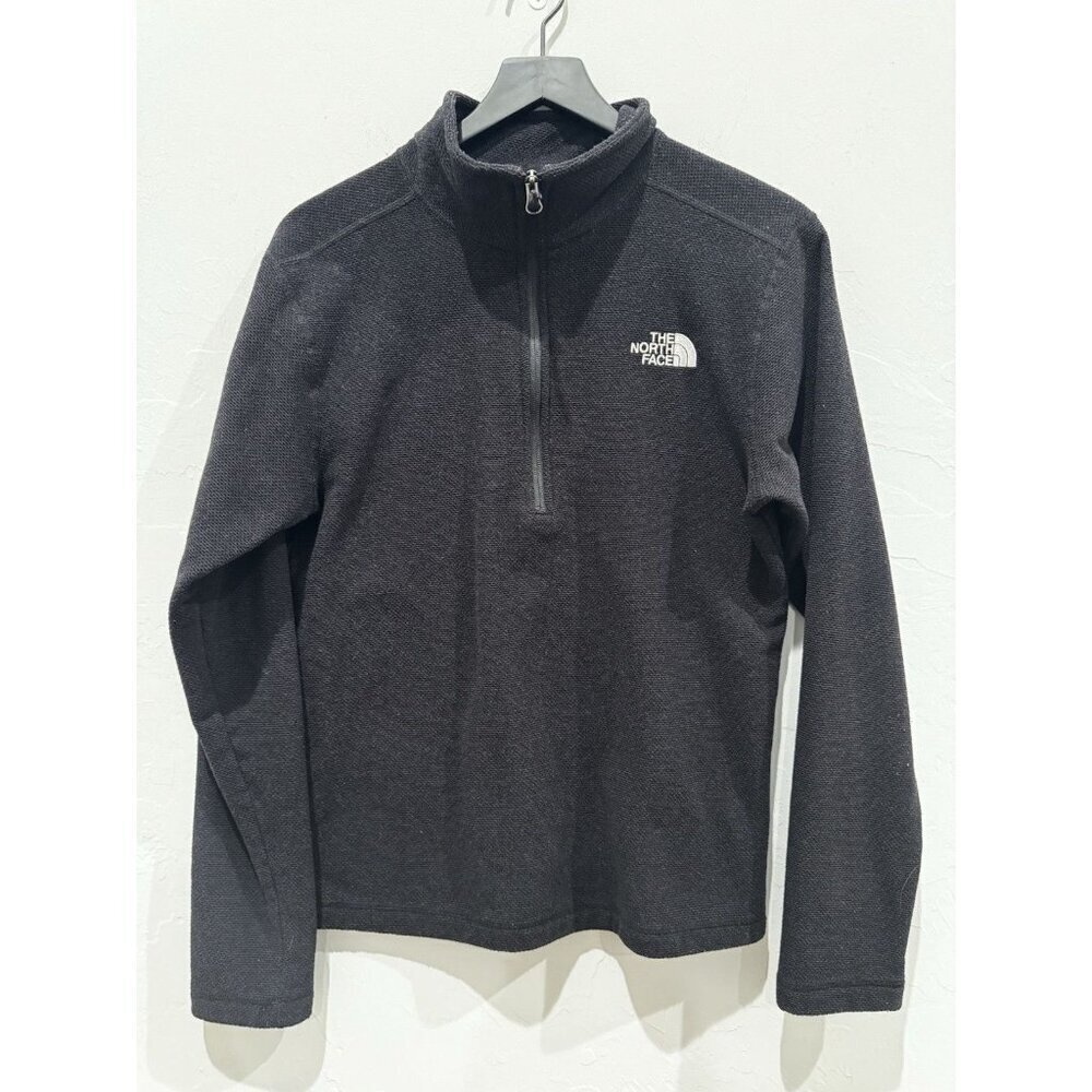 The North Face Men’s Textured Cap Rock 1/4 Zip Pullover Sweatshirt Black Small - Picture 1 of 10